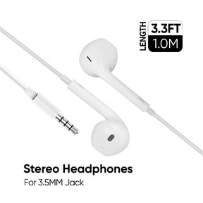 Headset Wired with 3.5mm pin White