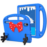 Apple Ipad 10.2 / 10.5 Inch Handle Case with Bow and Hands as Kickstand Blue