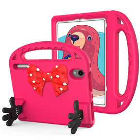 Apple Ipad 10.2 / 10.5 Inch Handle Case with Bow and Hands as Kickstand Baby Pink