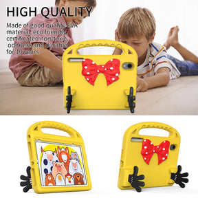 Apple Ipad 10.2 / 10.5 Inch Handle Case with Bow and Hands as Kickstand Yellow