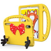 Apple Ipad 10.2 / 10.5 Inch Handle Case with Bow and Hands as Kickstand Yellow