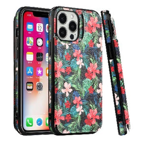 Iphone 11 (6.1Inch) Backflip Wallet Floral Design Case Green