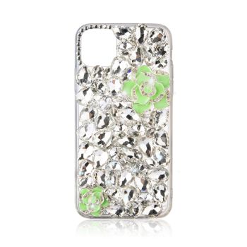 Iphone 13Pro Max (6.7Inch) Big Diamond Case with Roses Green