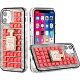 Iphone 11 (6.1Inch) Block Diamond Case with Perfume Bottle Red