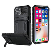 Iphone 13Pro Max (6.7Inch) Kickstand Credit Card Case Black