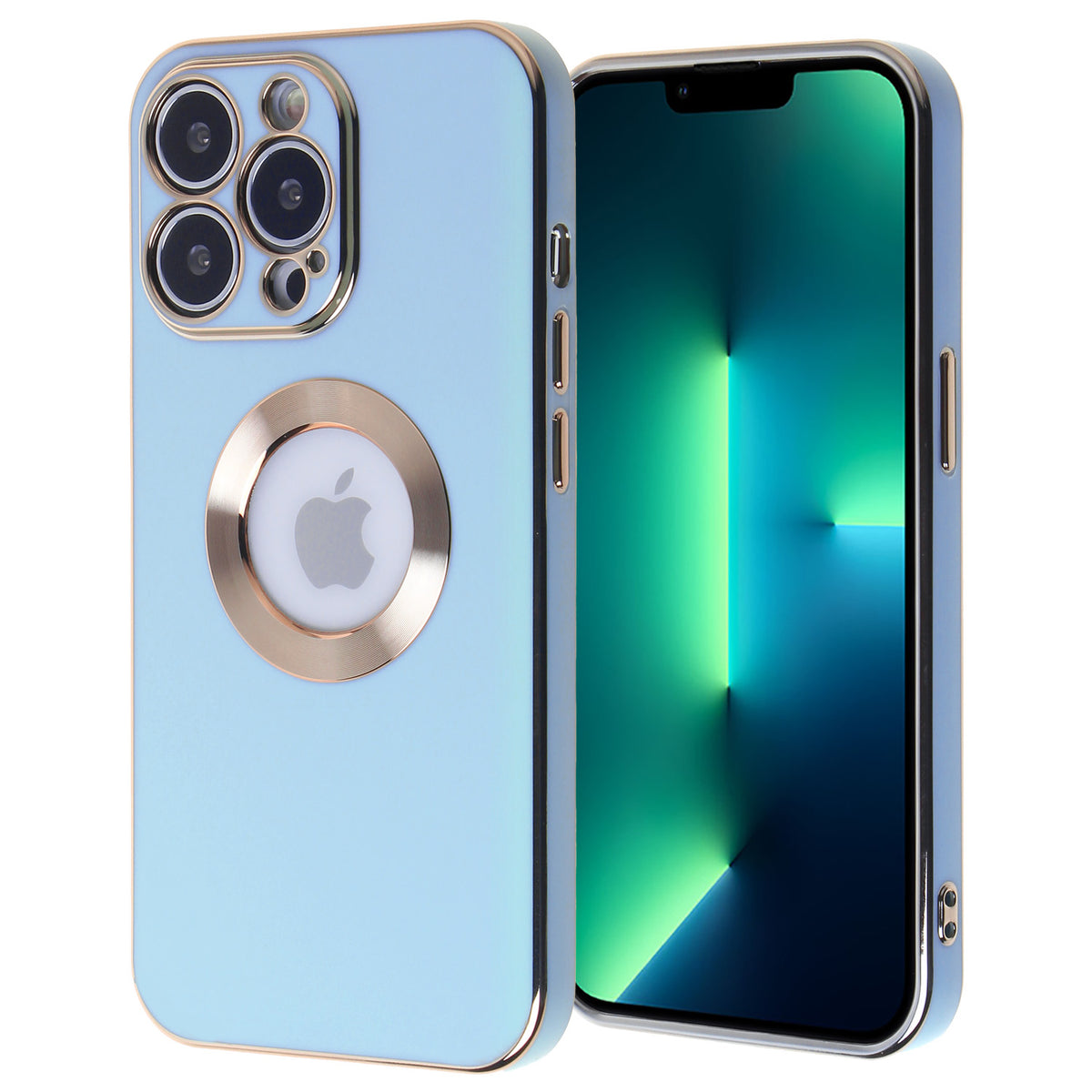 Iphone 13Pro Max (6.7Inch) Chrome Circle Case Blue