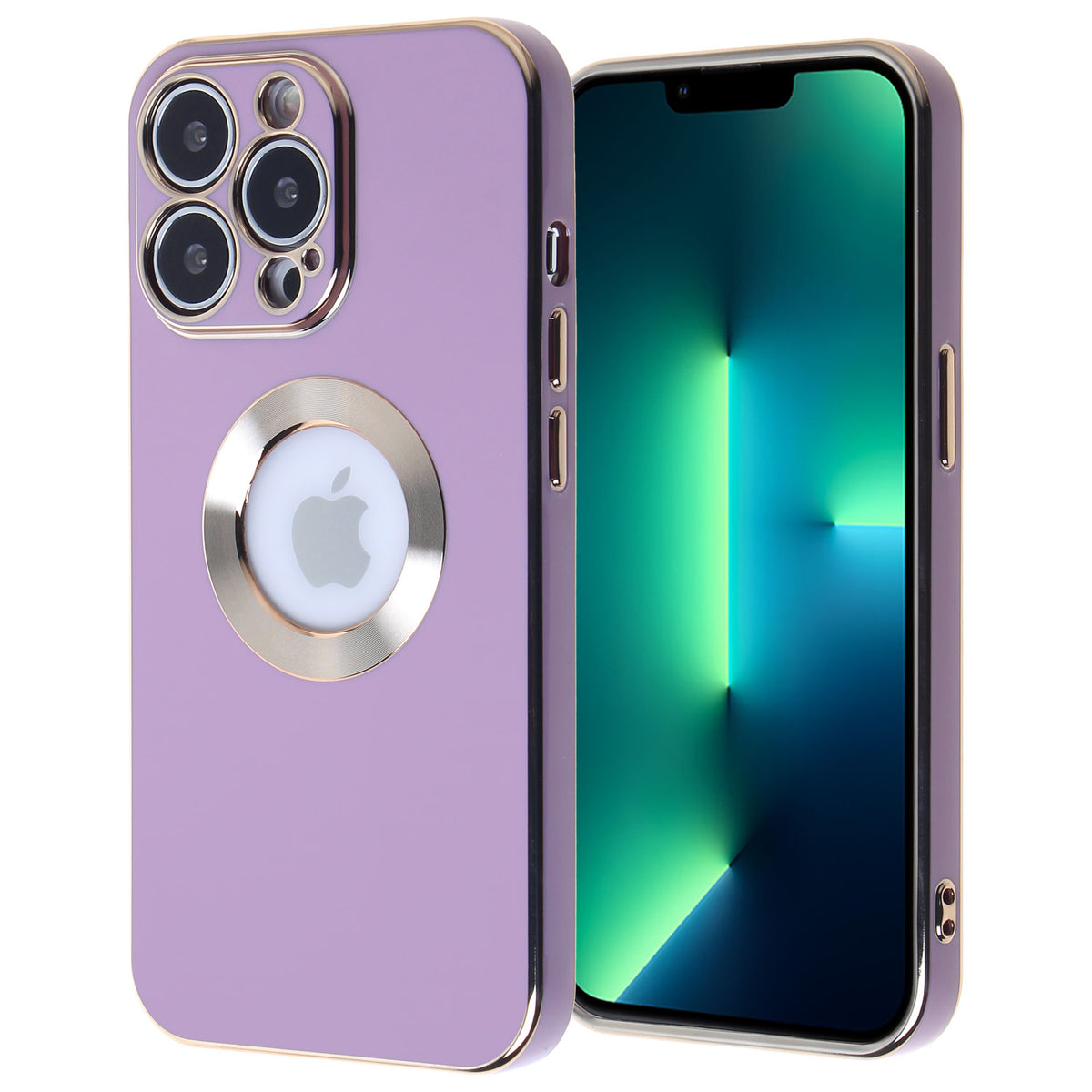 Iphone 13Pro (6.1Inch) Chrome Circle Case Purple