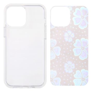 Iphone 13Pro Max (6.7Inch) Hard TPU Case Clear with removable insert Flower Design