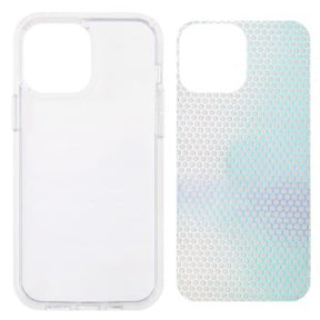 Iphone 13Pro Max (6.7Inch) Hard TPU Case Clear with removable insert Honeycomb Design