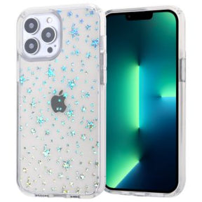 Iphone 13 (6.1Inch) Hard TPU Case Clear with removable insert Stars Design