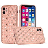 Iphone 13 (6.1 Inch) Cross Stitch With Diamond Case Rose Gold