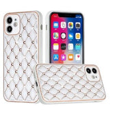 Iphone 13 (6.1 Inch) Cross Stitch With Diamond Case White