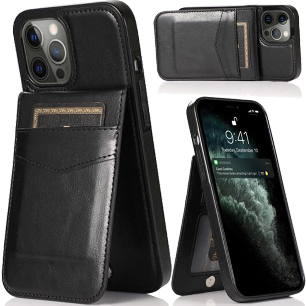 Iphone 13Pro (6.1 Inch) Backflip Wallet Pocket Case Black