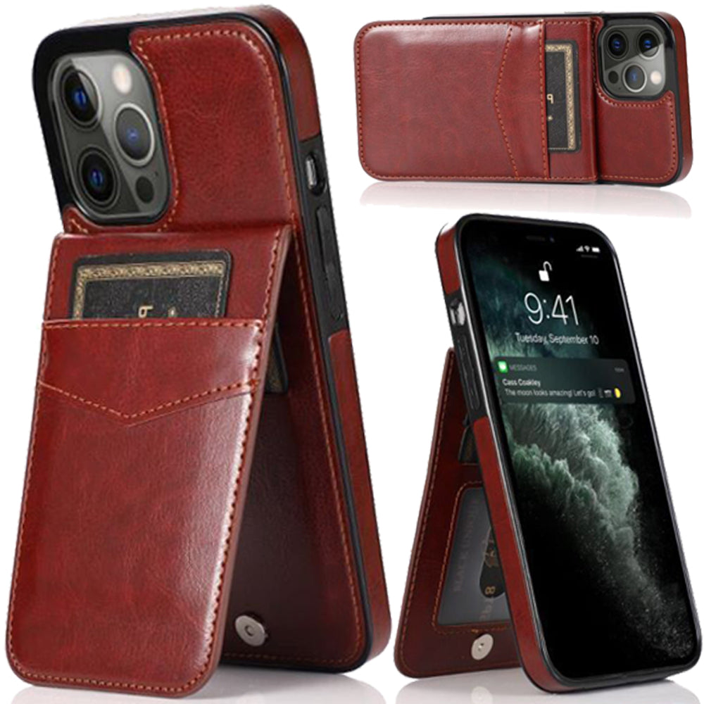 Iphone 13Pro (6.1 Inch) Backflip Wallet Pocket Case Brown