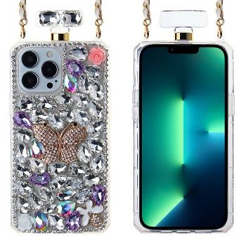 Iphone 13Pro ( 6.1 Inch) Perfume Bottle Diamond Case Big Diamond Butterfly