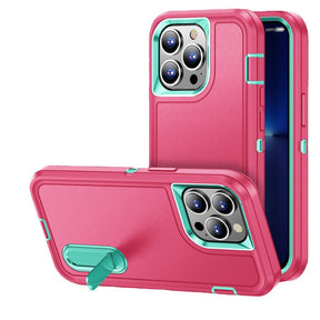 Iphone 11 (6.1Inch) Tough Kickstand Case Pink Teal