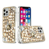 Iphone 7 / 8 / SE Big Diamond Swan Case Gold