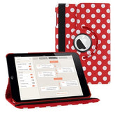 Apple Ipad 10.2 / 10.5 Inch Rotating Folio Case Red White Polka Dots