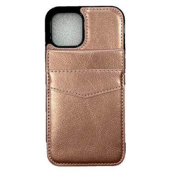 Iphone 12 / 12Pro ( 6.1 Inch) Backflip Wallet Pocket Case Rose Gold