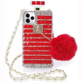 Iphone 12Pro Max ( 6.7 Inch) Perfume Bottle Diamond Case Red