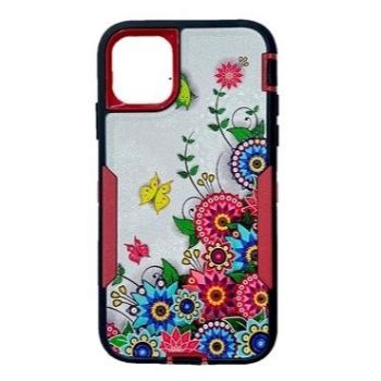 Iphone 11 (6.1 Inch) Tough Case Flowers on White