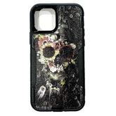 Iphone 12 / 12Pro ( 6.1 Inch) Tough Case Skulls Black