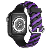 Apple Watchband 42mm / 44mm Silicon Braided Black Purple