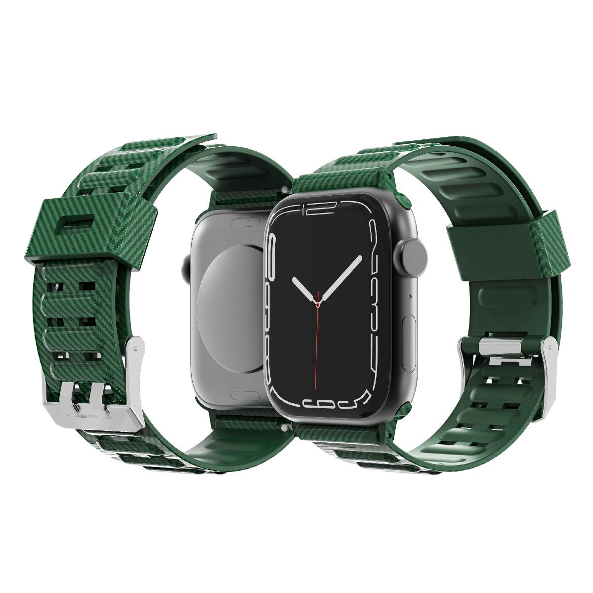 Apple Watchband 38mm / 40mm Carbon Fiber Green