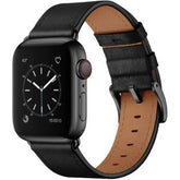 Apple Watchband 42mm / 44mm Leather Plain Black