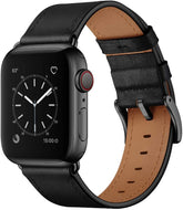 Apple Watchband 38mm / 40mm Leather Plain Black