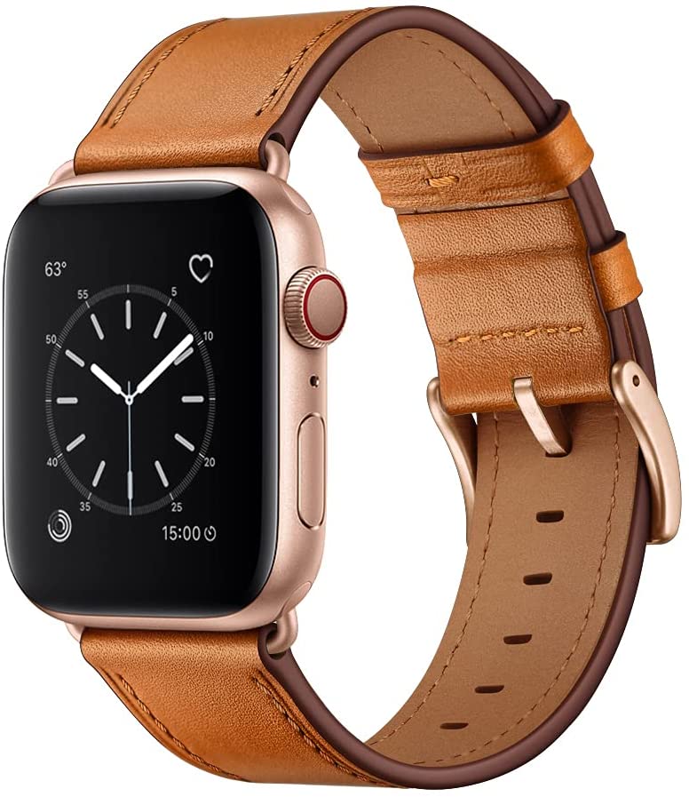 Apple Watchband 42mm / 44mm Leather Plain Brown