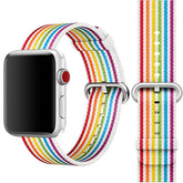 Apple Watchband 38mm / 40mm Nylon White Multi