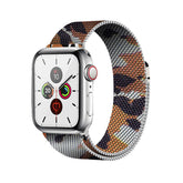 Apple Watchband 42mm / 44mm Metal Steel Camo Brown