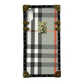 Iphone XR Checkered Design Case Grey