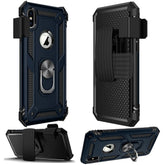 Iphone XR (6.1Inch) Belt Clip Uring Case Blue