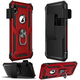 Iphone XR (6.1Inch) Belt Clip Uring Case Red